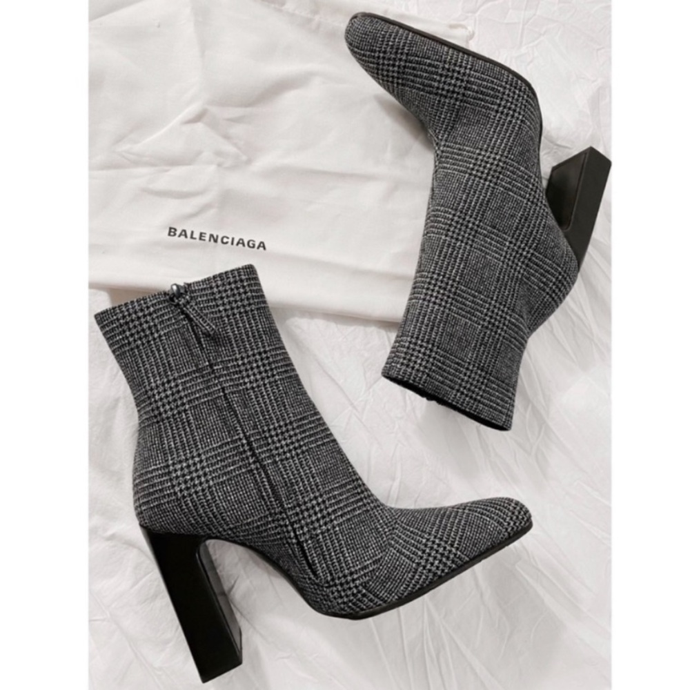 Balenciaga Wool Heeled Booties